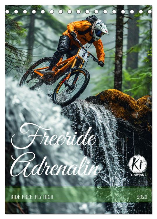 Produktbild: Freeride Adrenalin (Tischkalender 2026 DIN A5 hoch), CALVENDO Monatskalender