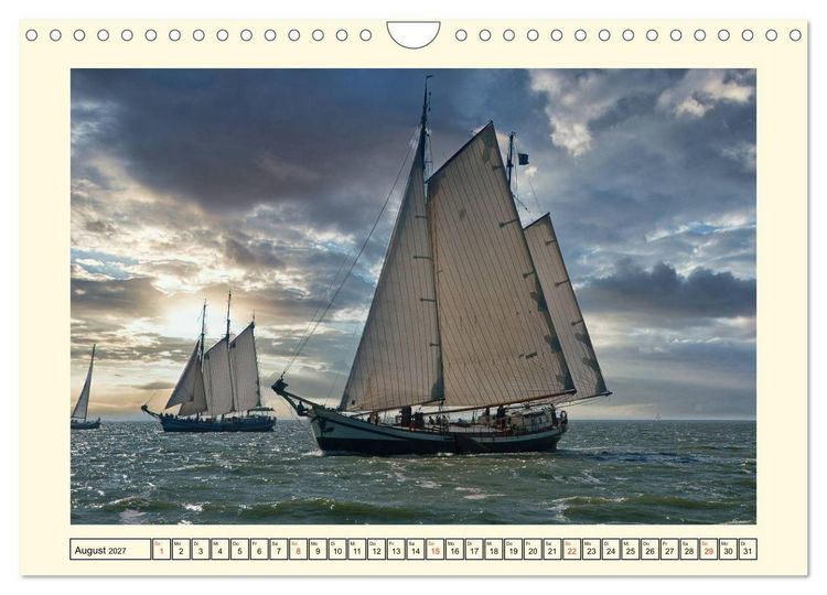 Produktbild: Segeln im Sonnenuntergang (Wandkalender 2027 DIN A4 quer), CALVENDO Monatskalender