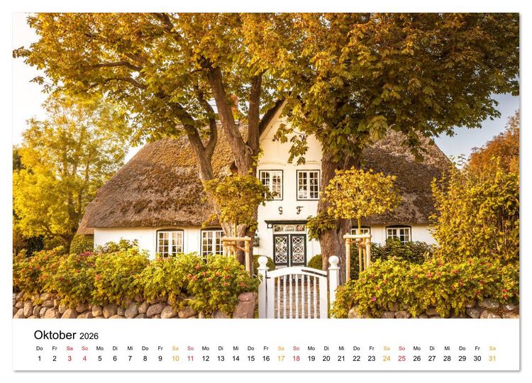 Produktbild: Sylter Friesenh&auml;user (Wandkalender 2026 DIN A3 quer), CALVENDO Monatskalender