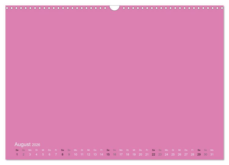 Produktbild: Bastelkalender - Pink (Wandkalender 2026 DIN A3 quer), CALVENDO Monatskalender