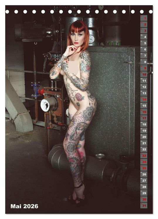Produktbild: Beauty Tattoo Girls 2026 (Tischkalender 2026 DIN A5 hoch), CALVENDO Monatskalender