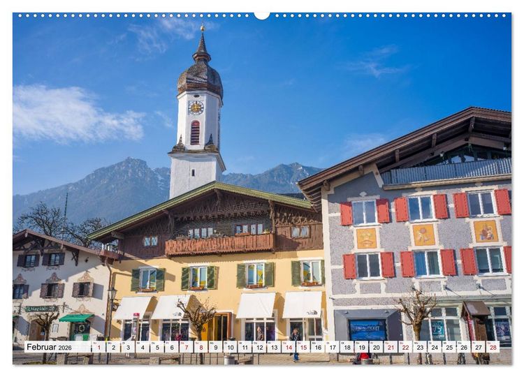 Produktbild: Garmisch-Partenkirchen mit Zugspitze und Eibsee (Wandkalender 2026 DIN A2 quer), CALVENDO Monatskalender