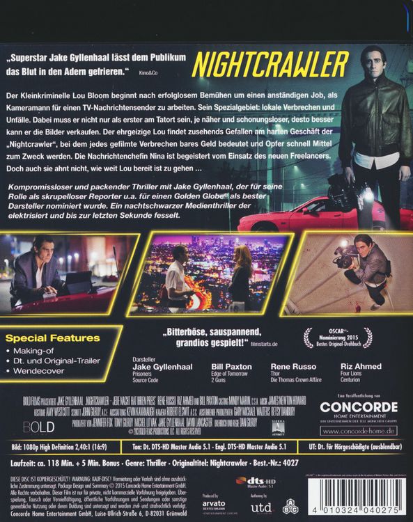 Produktbild: Nightcrawler - Jede Nacht hat ihren Preis