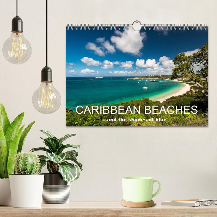 Produktbild: Caribbean beaches and the shades of blue (Wall Calendar 2026 DIN A4 landscape), CALVENDO 12 Month Wall Calendar