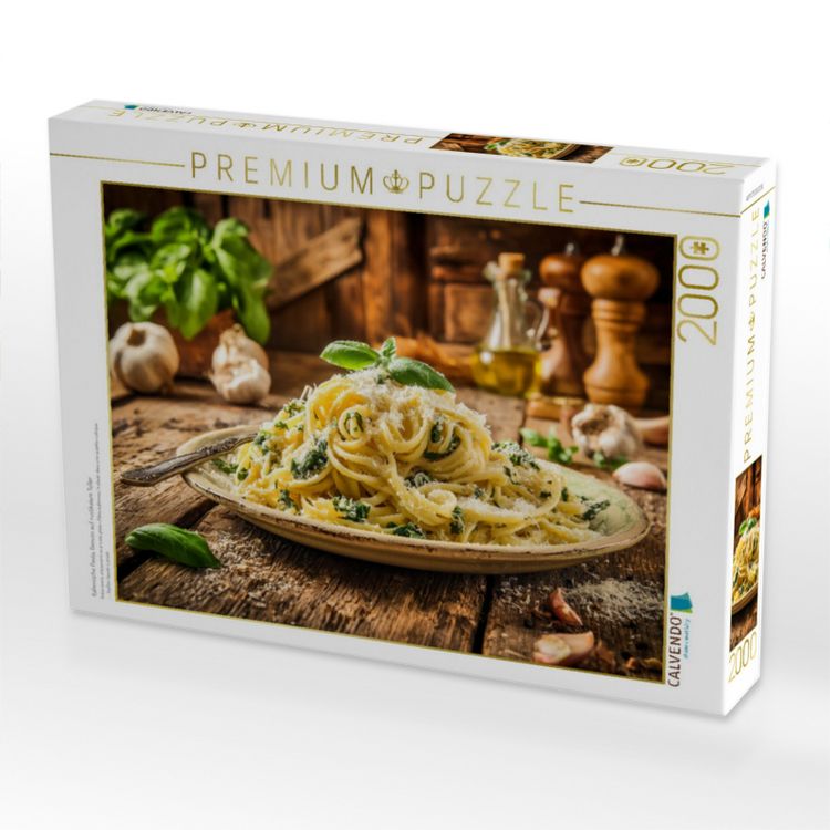 Produktbild: CALVENDO Puzzle Italienische Pasta, Genuss auf rustikalem Teller | 2000 Teile Lege-Gr&ouml;&szlig;e 90x67cm Foto-Puzzle f&uuml;r gl&uuml;ckliche Stunden