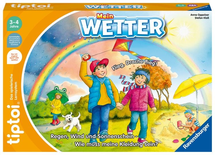 Produktbild: Ravensburger tiptoi Spiel 00118 Mein Wetter &ndash; Lernspiel von Ravensburger ab 3 Jahren f&uuml;r 1-4 Spieler