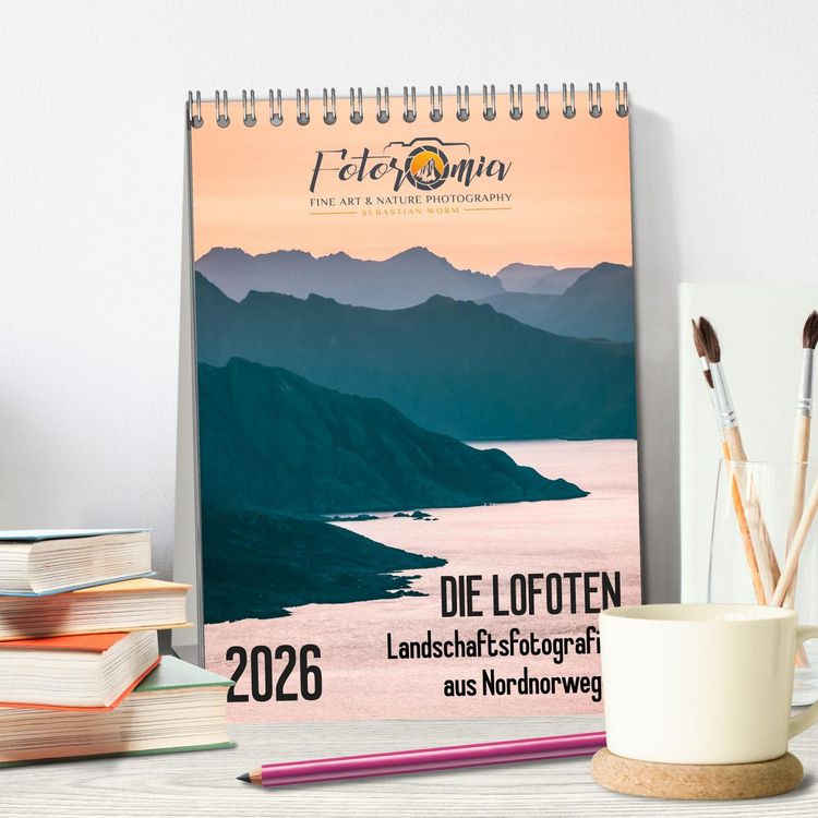 Produktbild: Die Lofoten &ndash; Landschaftsfotografien aus Nordnorwegen (Tischkalender 2026 DIN A5 hoch), CALVENDO Monatskalender