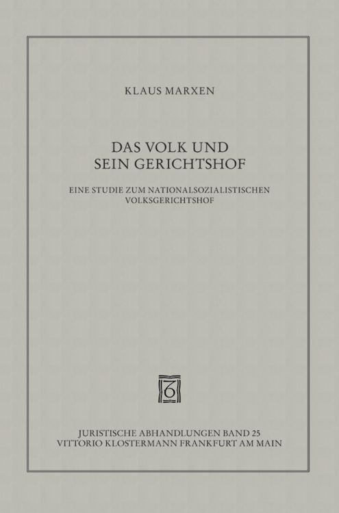 Produktbild: Das Volk und sein Gerichtshof