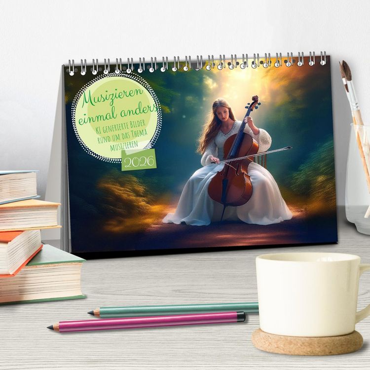 Produktbild: Musizieren einmal anders (Tischkalender 2026 DIN A5 quer), CALVENDO Monatskalender