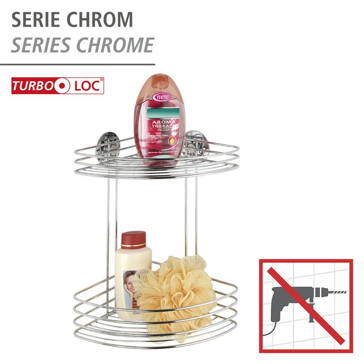 Produktbild: Turbo-Loc&reg; Eckregal 2 Ablagen, Befestigen ohne bohren