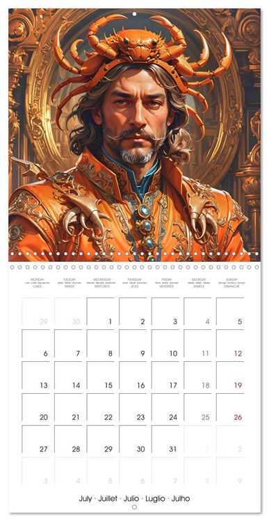 Produktbild: Zodiac Men (Wall Calendar 2026 12 &times; 12 Inch) CALVENDO 12 Month Wall Calendar