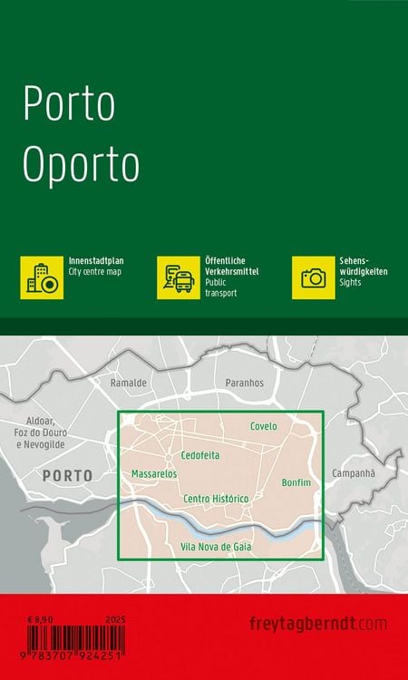 Produktbild: freytag & berndt Innenstadtplan Porto 1:10.000