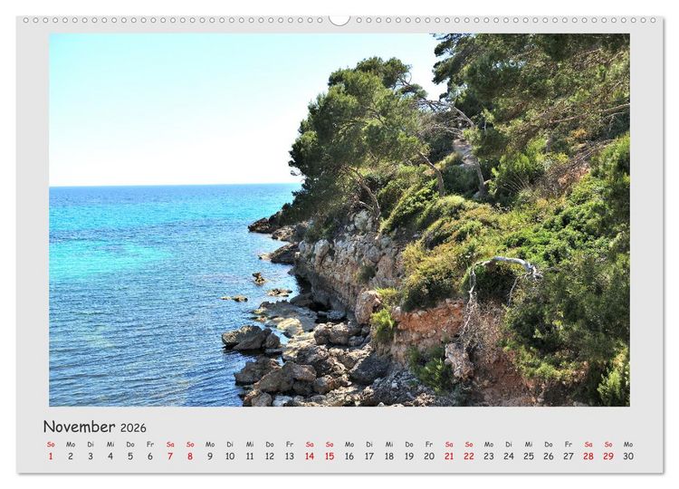 Produktbild: Menorca, die sch&ouml;ne Schwester (Wandkalender 2026 DIN A2 quer), CALVENDO Monatskalender