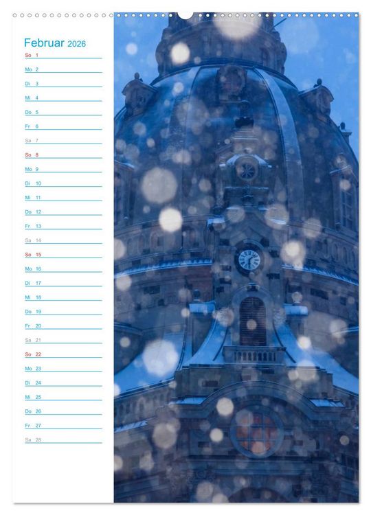 Produktbild: Frauenkirche Dresden (hochwertiger Premium Wandkalender 2026 DIN A2 hoch), Kunstdruck in Hochglanz