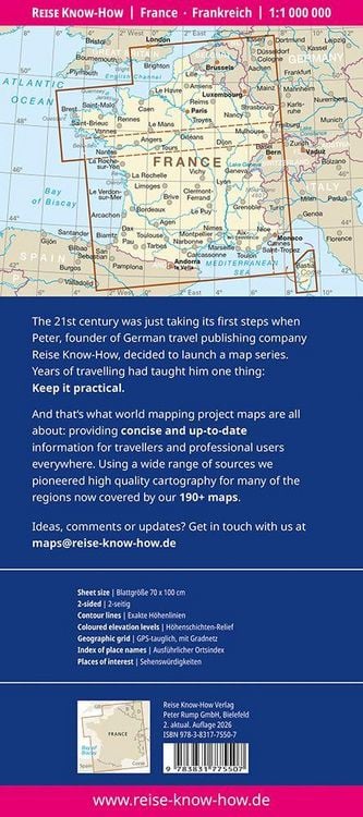 Produktbild: Reise Know-How Landkarte Frankreich | France (1:1.000.000)