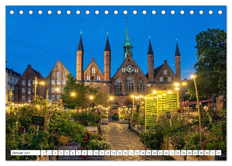 Produktbild: Schleswig-Holstein - Hansestadt L&uuml;beck (Tischkalender 2027 DIN A5 quer), CALVENDO Monatskalender