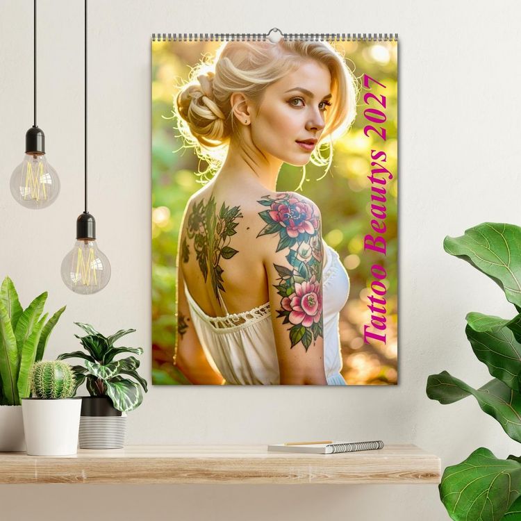 Produktbild: Tattoo Beautys (Wandkalender 2027 DIN A2 hoch), CALVENDO Monatskalender