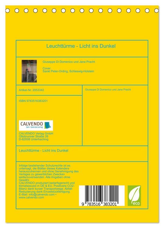 Produktbild: Leuchtt&uuml;rme - Licht ins Dunkel (Tischkalender 2026 DIN A5 hoch), CALVENDO Monatskalender