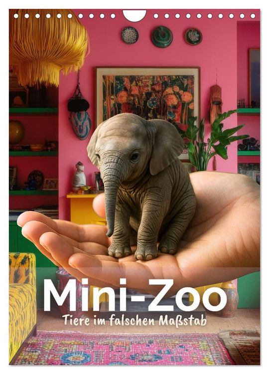 Produktbild: Mini-Zoo &ndash; Tiere im falschen Ma&szlig;stab (Wandkalender 2027 DIN A4 hoch), CALVENDO Monatskalender
