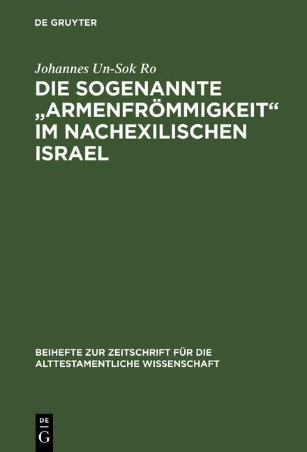 Produktbild: Die sogenannte "Armenfr&ouml;mmigkeit" im nachexilischen Israel