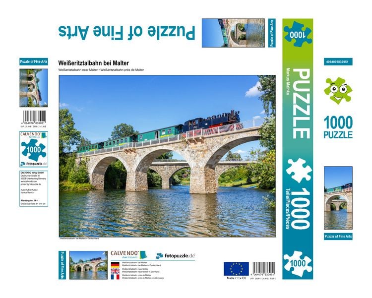 Produktbild: CALVENDO Puzzle Wei&szlig;eritztalbahn bei Malter | 1000 Teile Lege-Gr&ouml;&szlig;e 64x48cm Foto-Puzzle f&uuml;r gl&uuml;ckliche Stunden