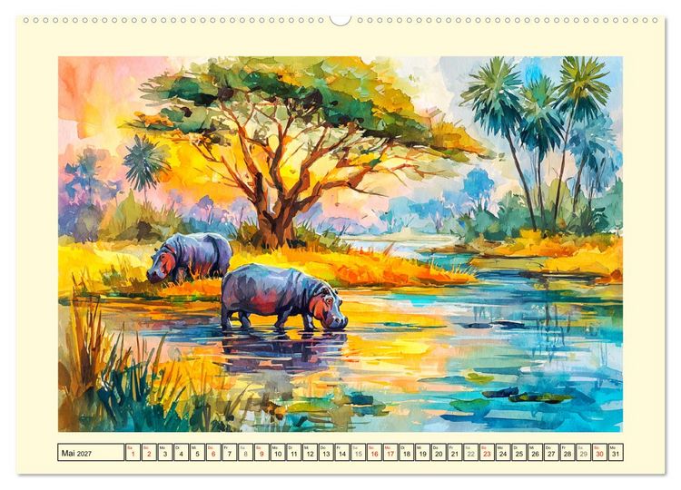Produktbild: Afrikas Seele. Leuchtende Horizonte zwischen Wildnis und Weite (Wandkalender 2027 DIN A2 quer), CALVENDO Monatskalender