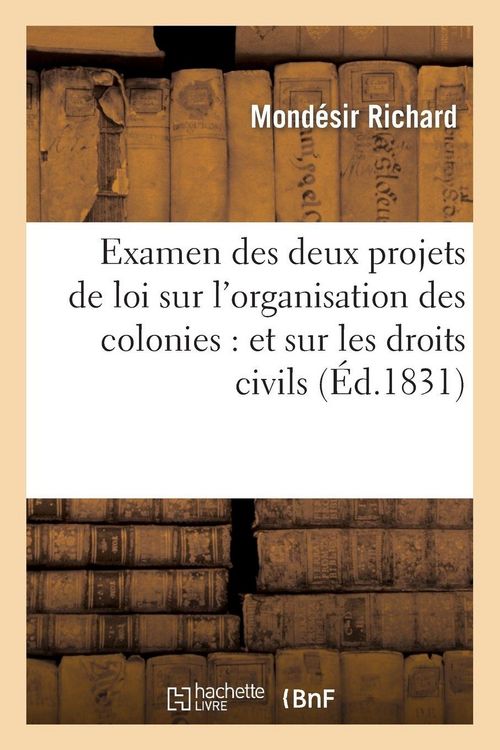 Produktbild: Examen des deux projets de loi sur l'organisation des colonies