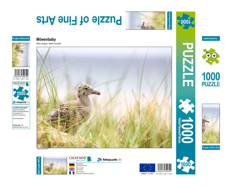Produktbild: CALVENDO Puzzle M&ouml;wenbaby | 1000 Teile Lege-Gr&ouml;&szlig;e 64x48cm Foto-Puzzle f&uuml;r gl&uuml;ckliche Stunden