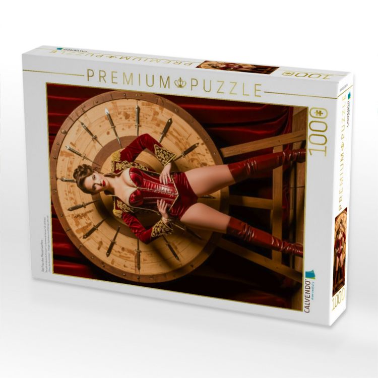 Produktbild: CALVENDO Puzzle Die Frau des Messerwerfers | 1000 Teile Lege-Gr&ouml;&szlig;e 64x48cm Foto-Puzzle f&uuml;r gl&uuml;ckliche Stunden
