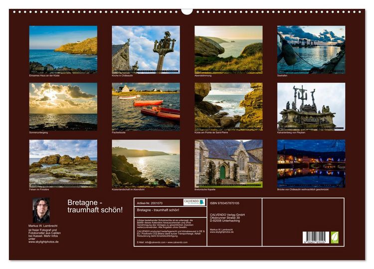 Produktbild: Bretagne - traumhaft sch&ouml;n! (Wandkalender 2026 DIN A2 quer), CALVENDO Monatskalender
