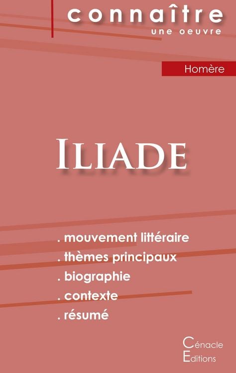 Produktbild: Fiche de lecture Iliade de Hom&egrave;re (Analyse litt&eacute;raire de r&eacute;f&eacute;rence et r&eacute;sum&eacute; complet)