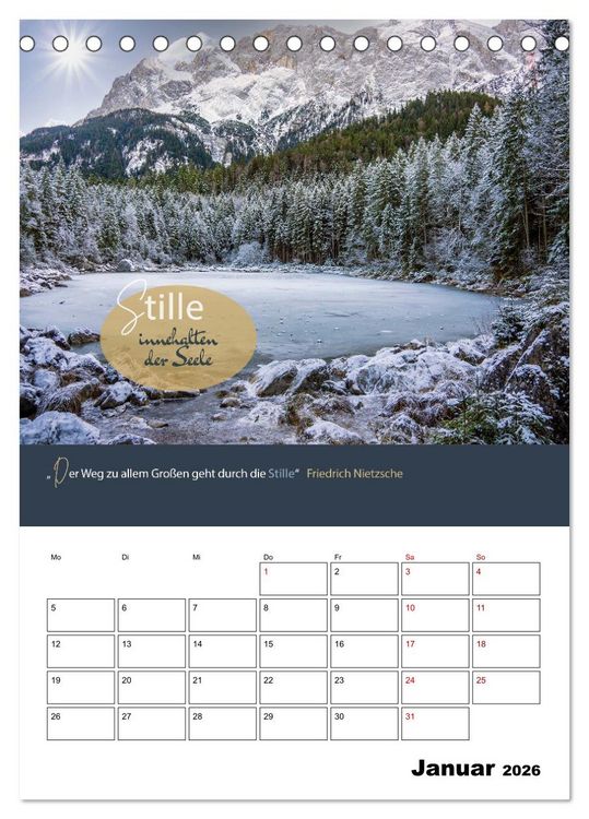Produktbild: Zitate Wegbegleiter, mit Spr&uuml;chen durch das Jahr by VogtArt (Tischkalender 2026 DIN A5 hoch), CALVENDO Monatskalender