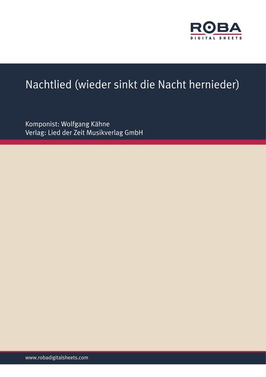 Produktbild: Nachtlied (wieder sinkt die Nacht hernieder)