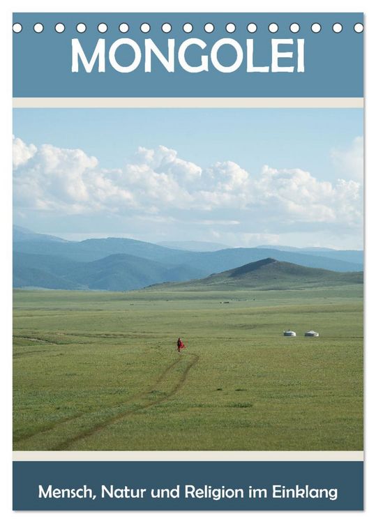 Produktbild: Mongolei - Mensch, Natur und Religion im Einklang (Tischkalender 2026 DIN A5 hoch), CALVENDO Monatskalender