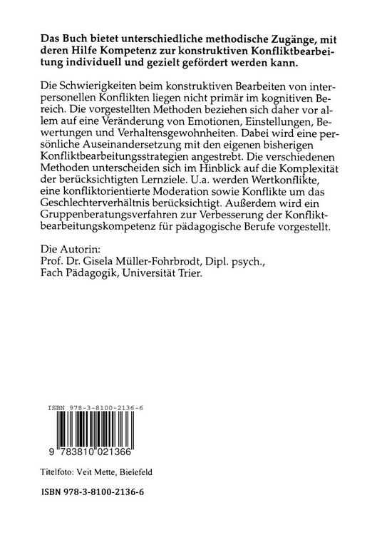 Produktbild: Konflikte konstruktiv bearbeiten lernen