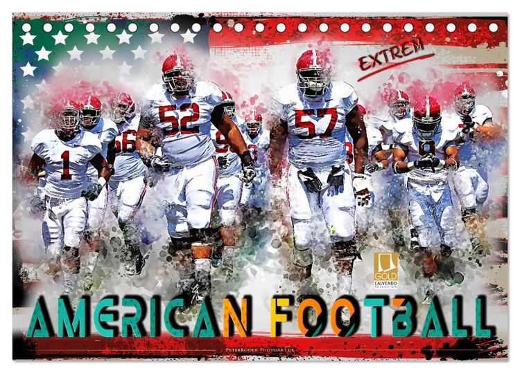 Produktbild: American Football extrem (Tischkalender 2026 DIN A5 quer), CALVENDO Monatskalender