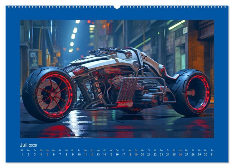 Produktbild: Zukunftsvisionen auf R&auml;dern - Dystopische Fahrzeuge (Wandkalender 2026 DIN A2 quer), CALVENDO Monatskalender