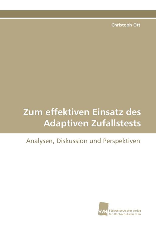 Produktbild: Zum effektiven Einsatz des Adaptiven Zufallstests