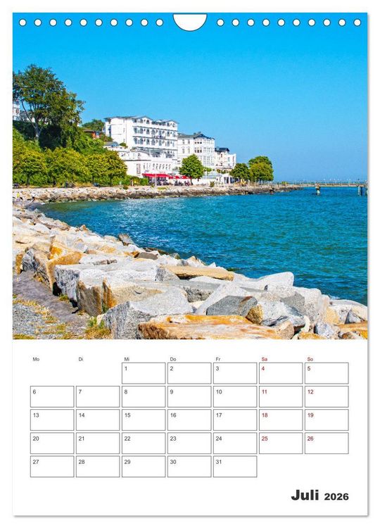 Produktbild: R&uuml;gen - Terminplaner (Wandkalender 2026 DIN A4 hoch), CALVENDO Monatskalender