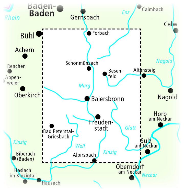 Produktbild: Publicpress Rad- und Wanderkarte Freudenstadt, Baiersbronn, Bad Rippoldsau-Schapbach, Enzkl&ouml;sterle 1:50.000