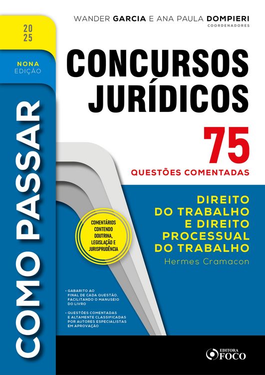 Produktbild: Como Passar em Concursos Jur&iacute;dicos - 9&ordf; Ed - 2025