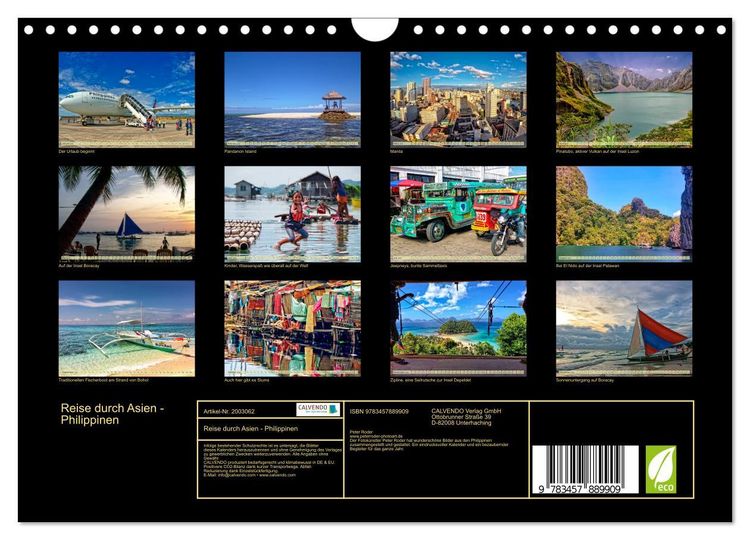 Produktbild: Reise durch Asien - Philippinen (Wandkalender 2026 DIN A4 quer), CALVENDO Monatskalender