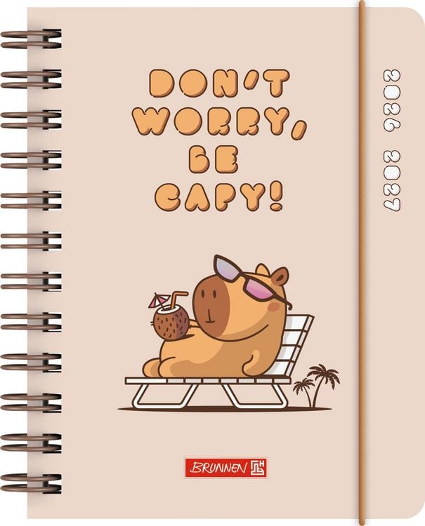 Produktbild: Sch&uuml;lerkalender 2026/2027 "Capy" | A6, Kunststoff