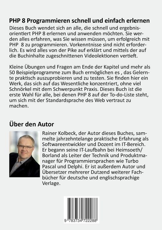 Produktbild: PHP 8 f&uuml;r Einsteiger in 10 Lektionen