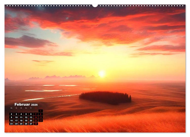 Produktbild: Pr&auml;rie Welten - Ein Kalender, der die Seele der Pr&auml;rie einf&auml;ngt. (hochwertiger Premium Wandkalender 2026 DIN A2 quer), Kunstdruck in Hochglanz