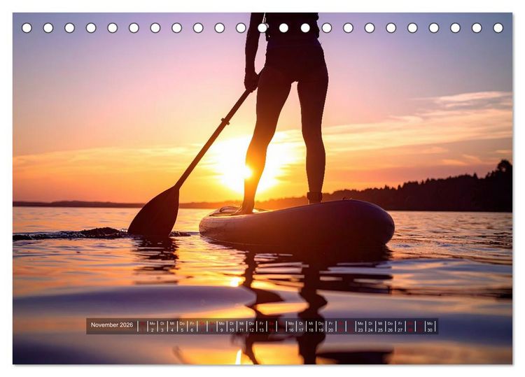 Produktbild: Im Fluss der Zeit &ndash; SUP-Momente zum Durchatmen (Tischkalender 2026 DIN A5 quer), CALVENDO Monatskalender