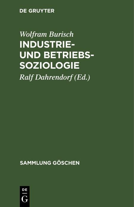 Produktbild: Industrie- und Betriebssoziologie