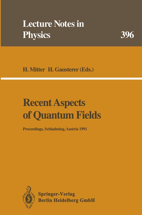 Produktbild: Recent Aspects of Quantum Fields