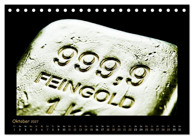 Produktbild: AURUM Das unverg&auml;ngliche Element (Tischkalender 2027 DIN A5 quer), CALVENDO Monatskalender
