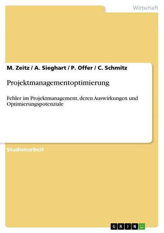 Produktbild: Projektmanagementoptimierung